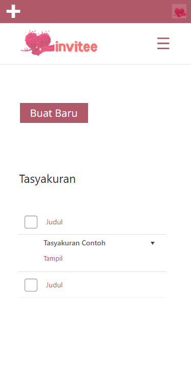 Gambar Halaman Undangan Tasyakuran Invitee Site